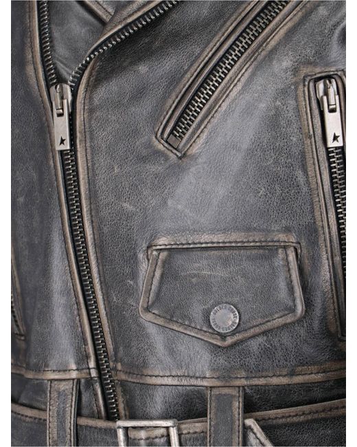 Golden Goose Deluxe Brand Gray Jackets Cow Leather