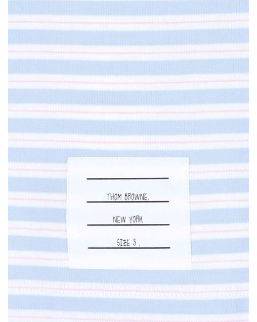 Thom Browne White Stripe T-shirt for men