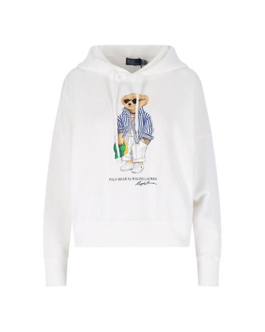 Polo Ralph Lauren White "Polo Bear" Hoodie