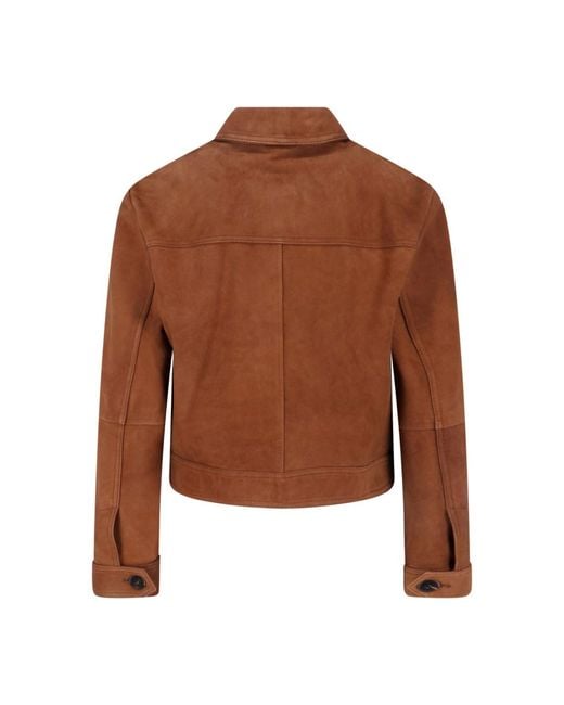 Max Mara Brown Suede Jacket "Baia"