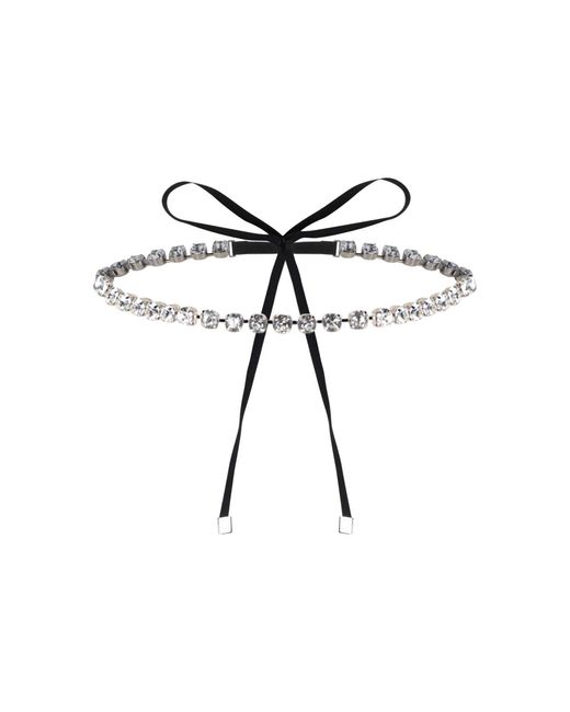 MM6 by Maison Margiela Metallic Strass Bow Necklace