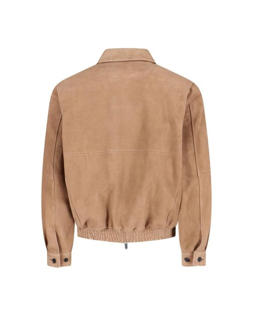 TONYWACK Natural Suede Bomber Jacket for men