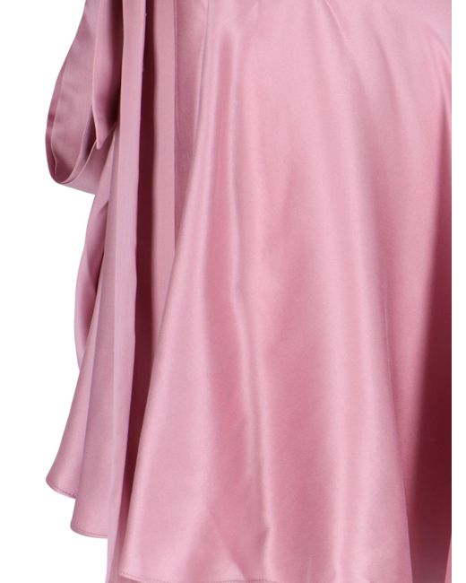 Zimmermann Pink Asymmetrical Mini Dress