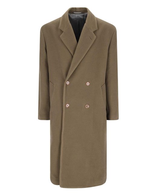 Lemaire Green Double-breasted Coat for men