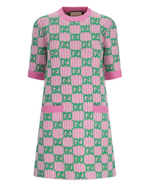 Gucci Pink 'Gg' Mini Dress