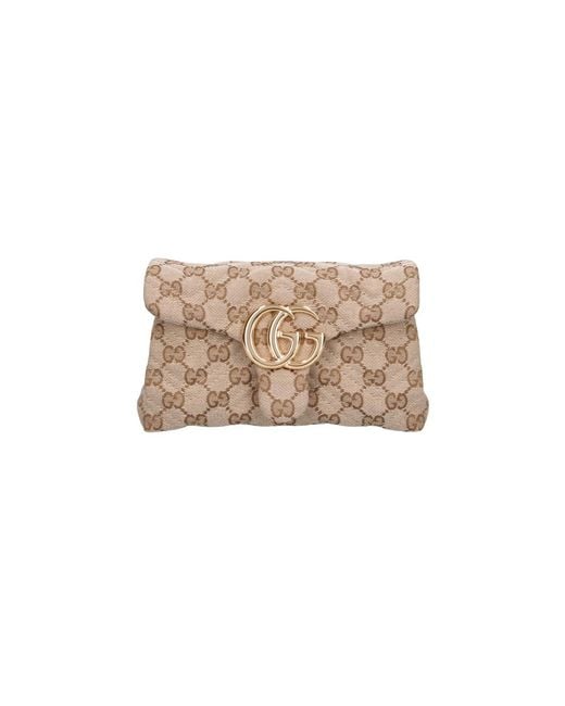 Gucci Natural Mini Shoulder Bag "Gg Marmont"