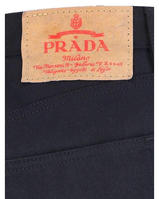Prada Blue Straight Jeans for men