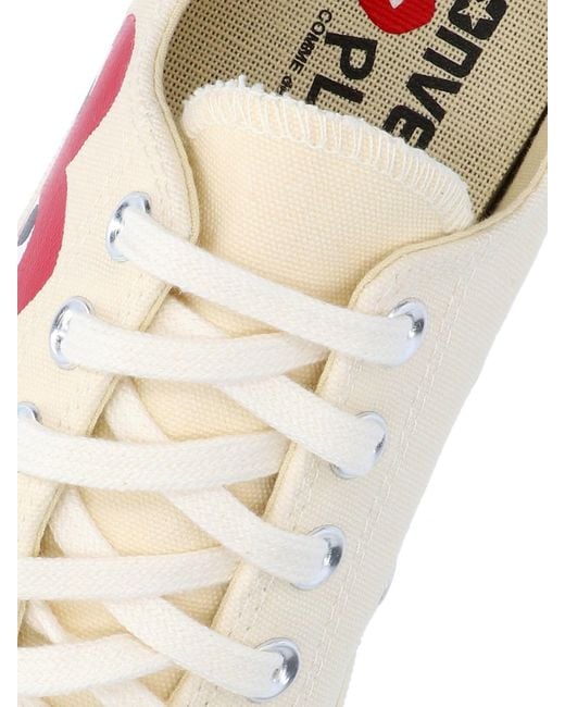 COMME DES GARÇONS PLAY Pink Low Top 'converse Chuck 70' Sneakers