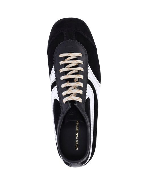 Dries Van Noten Black Suede Sneakers