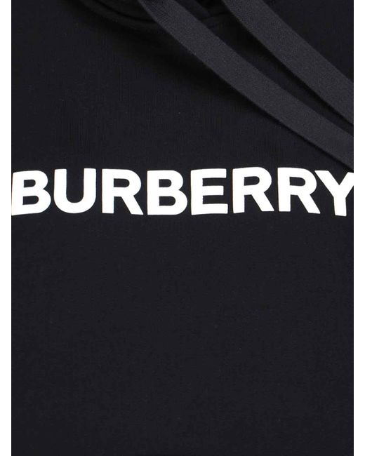Felpa Cappuccio Logo di Burberry in Black