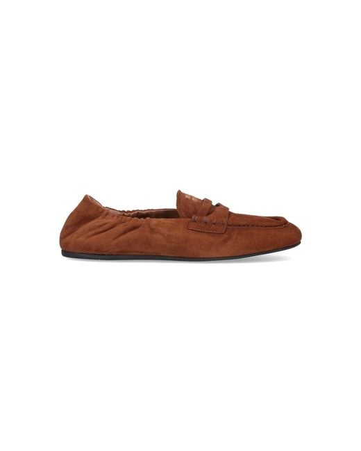 Miu Miu Brown 'Ruches' Loafers
