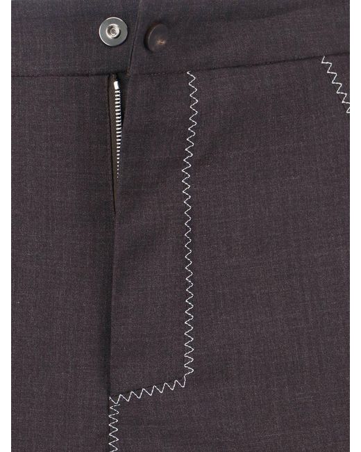 Kiko Kostadinov Brown Zip Pants "Fosco" for men