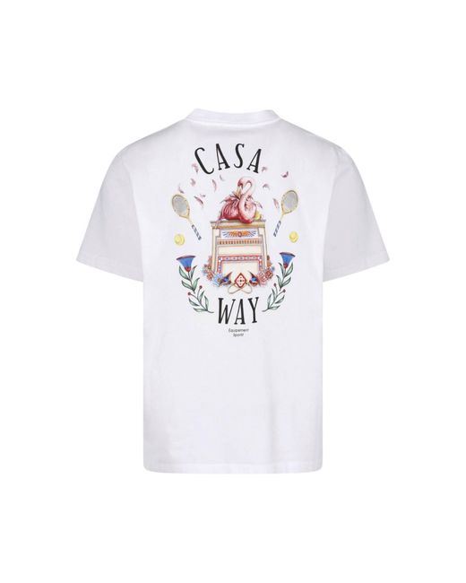 Casablanca White 100% Organic Cotton Graphic T-Shirt for men