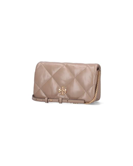 Portafoglio Con Catena "Kira" di Tory Burch in White