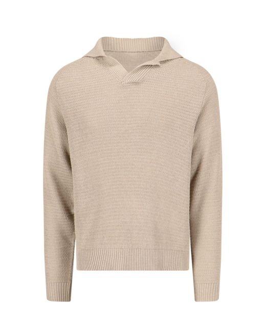Loro Piana Natural Malfa Polo Sweater for men