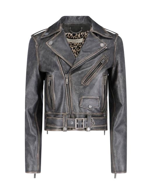 Golden Goose Deluxe Brand Gray Jackets Cow Leather