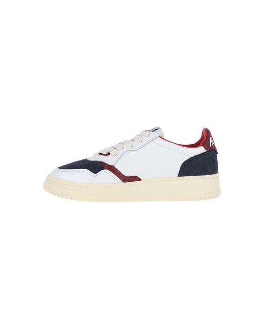 Autry Blue Cow Leather & Suede Sneakers