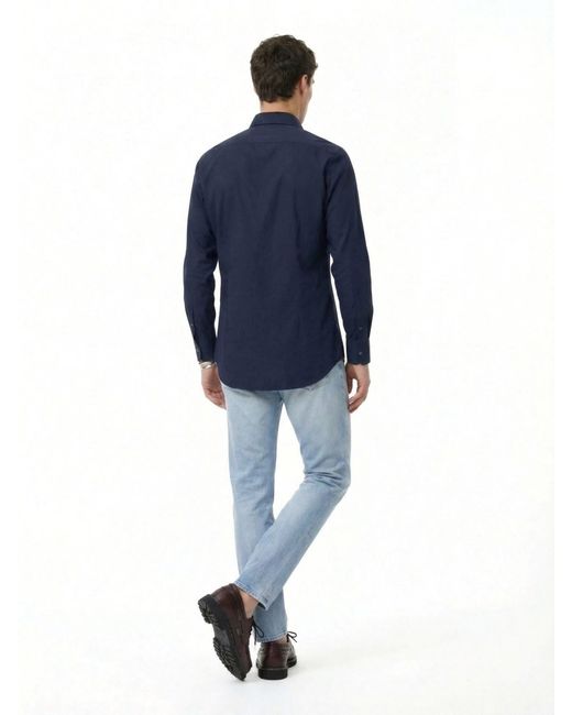 Zanone Blue Cotton Shirt for men
