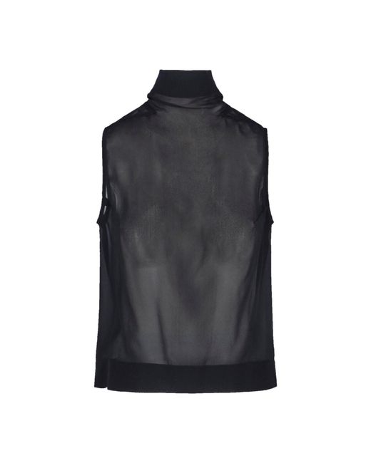 Rick Owens Blue 'Jumbo' Silk Top