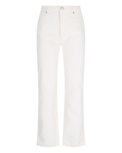 Pantaloni "Straight Fit" di AMI in White