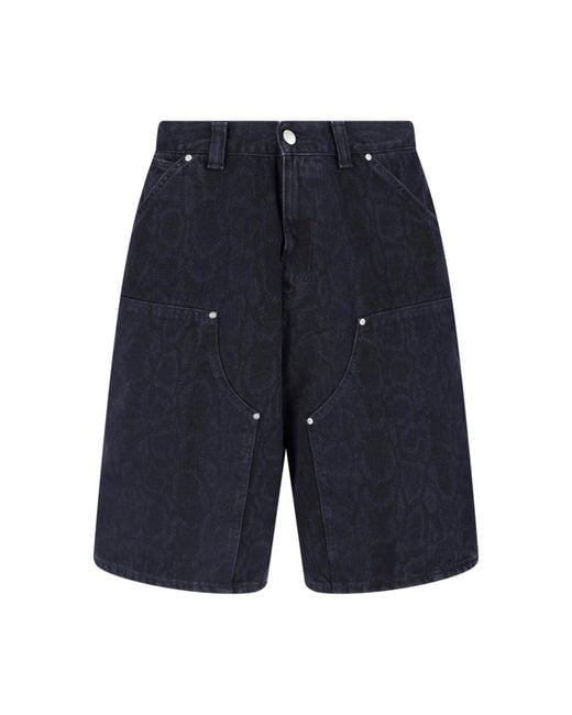 Carhartt Blue Shorts Double Knee for men