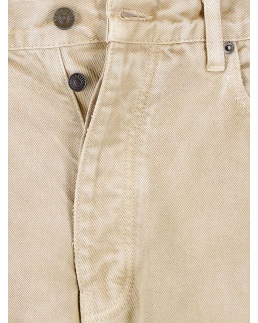 Balenciaga Natural Wide Destroyed Jeans for men