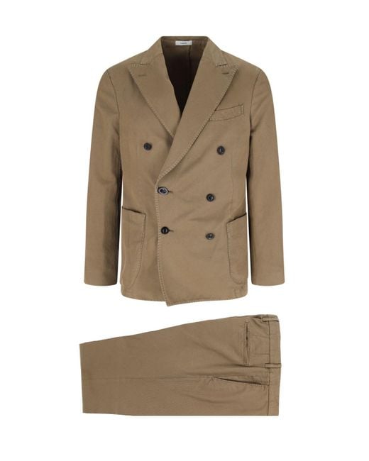 Boglioli Natural Double-Breasted Suit for men