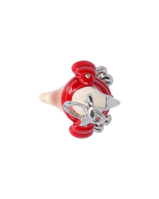 Moncler White Keychain “Duck” for men