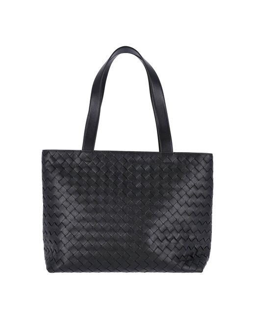 Bottega Veneta Black Small Tote Bag “Intrecciato” for men