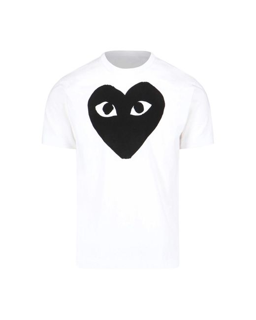 T-Shirt Stampa Cuore di COMME DES GARÇONS PLAY in Black