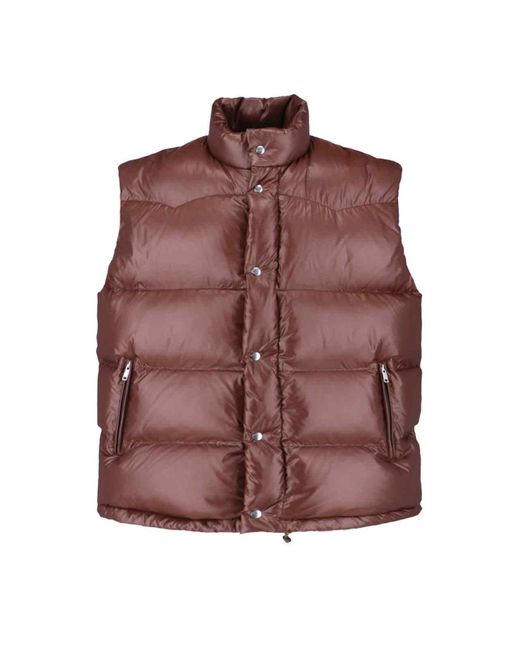 Prada Brown Logo Padded Vest for men