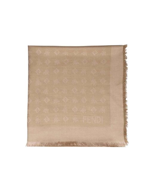 Fendi Natural 'Ff' Shawl