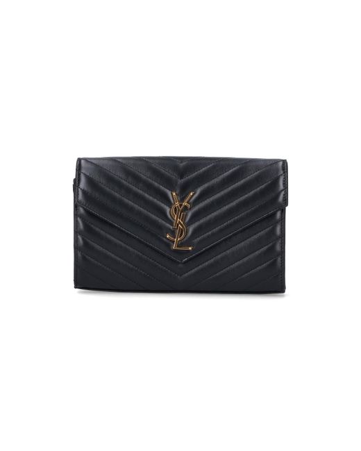 Pochette Con Catena "Cassandre" di Saint Laurent in Black