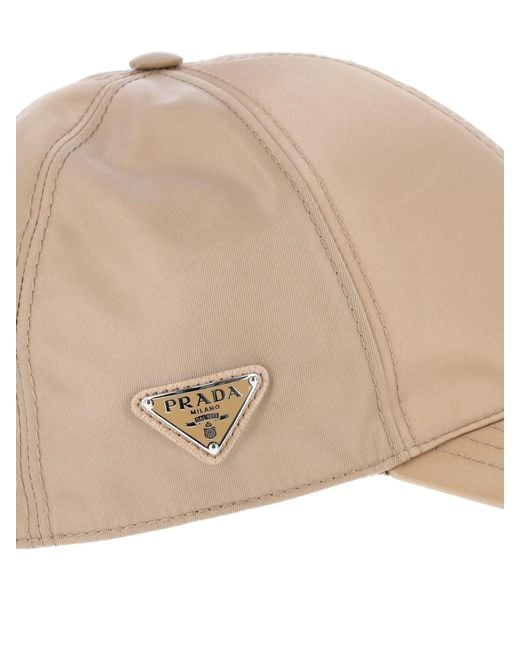 Prada Natural Baseball Cap Logo for men