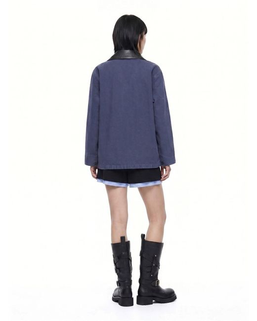Miu Miu Blue Single-Breasted Jacket