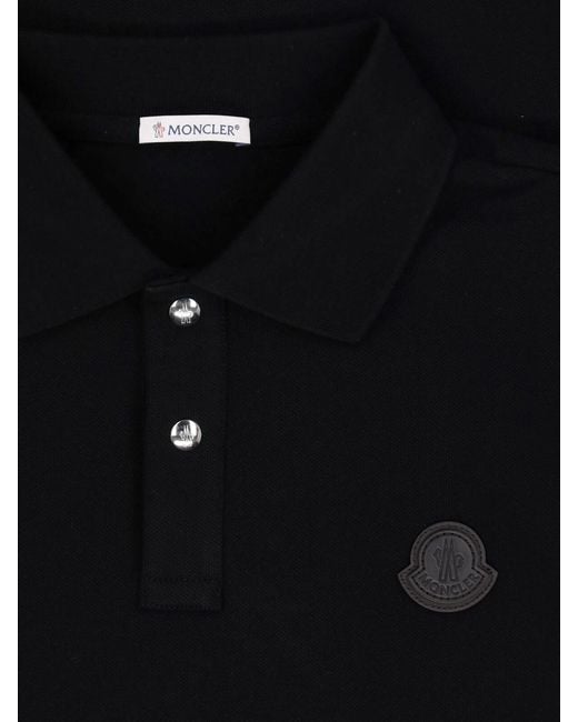 Moncler Black Logo Polo for men
