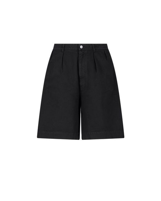 Raf Simons Denim Shorts in Nero (Black 