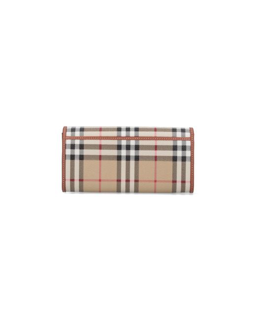 Burberry White 'continental Check' Wallet