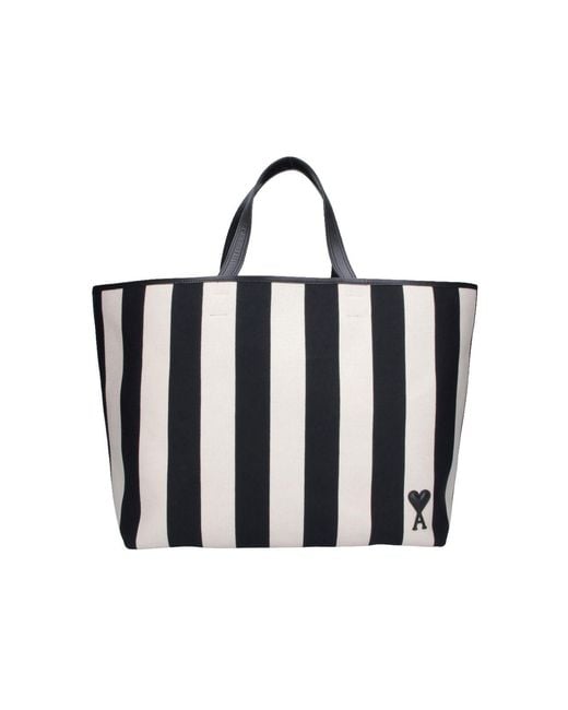 AMI Black Tote Bag De Coeur”