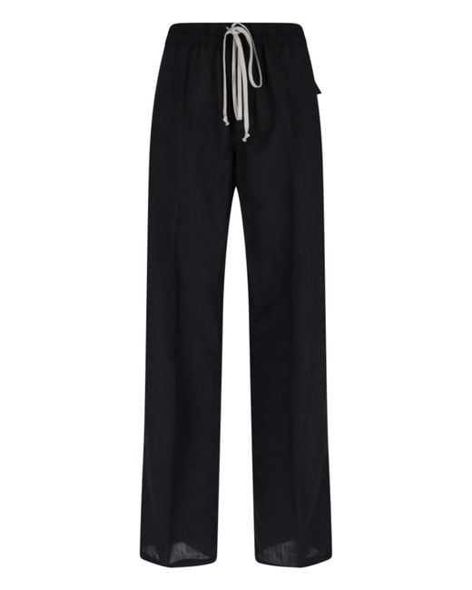 Rick Owens Black Wool Pants
