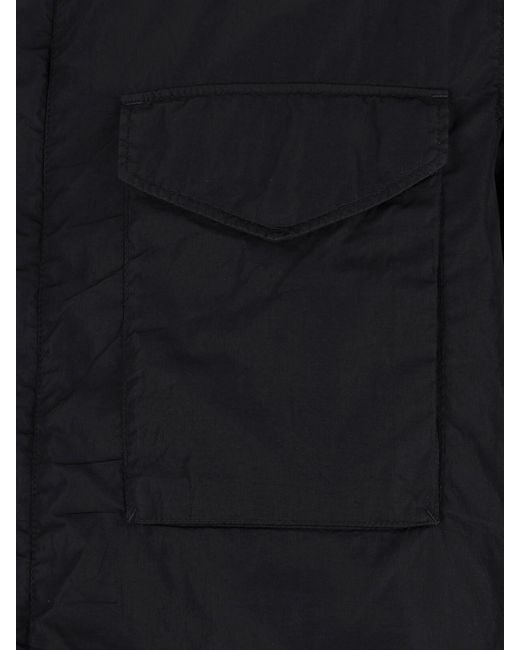 C P Company Black Logo Shirt Jacket for men