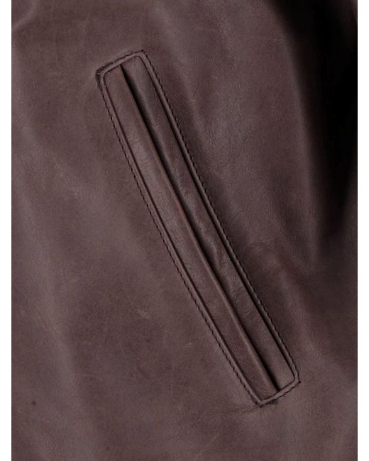 Our Legacy Brown Leather Jacket for men
