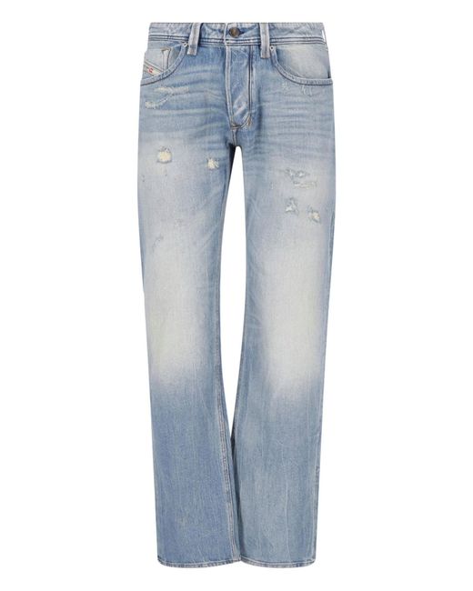 DIESEL Blue Stretch Cotton Jeans for men
