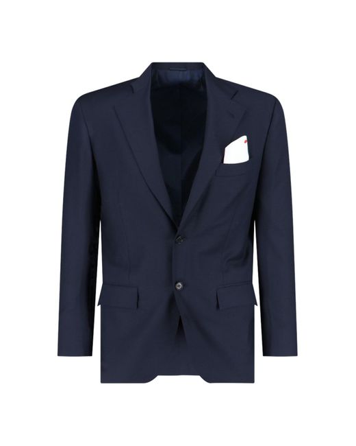 Kiton Blue Single-Breasted Suit for men
