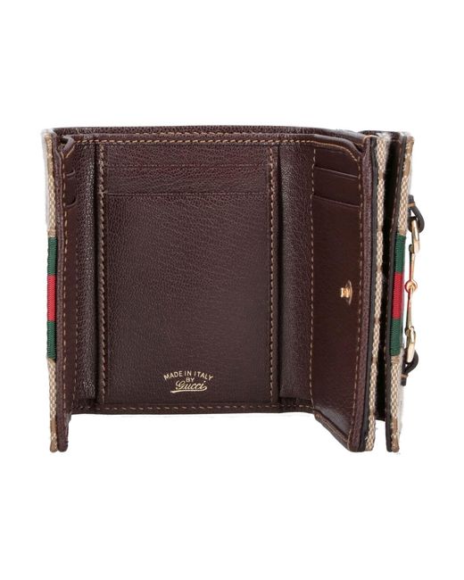 Gucci Black Tri-Fold Wallet "Horsebit Web"