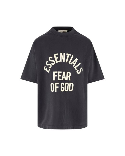 Fear Of God Black T-Shirt “Campus 90S” for men
