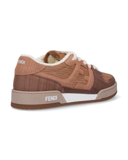 Sneakers Low "Match" di Fendi in Brown da Uomo