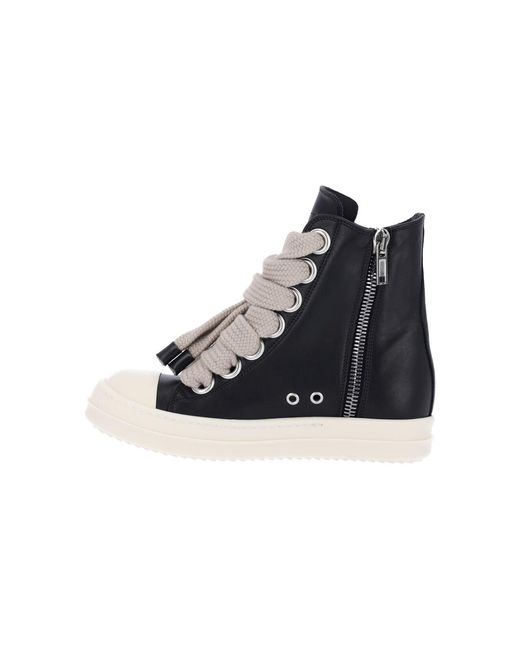 Rick Owens Black Sneakers "Jumbo Lace"