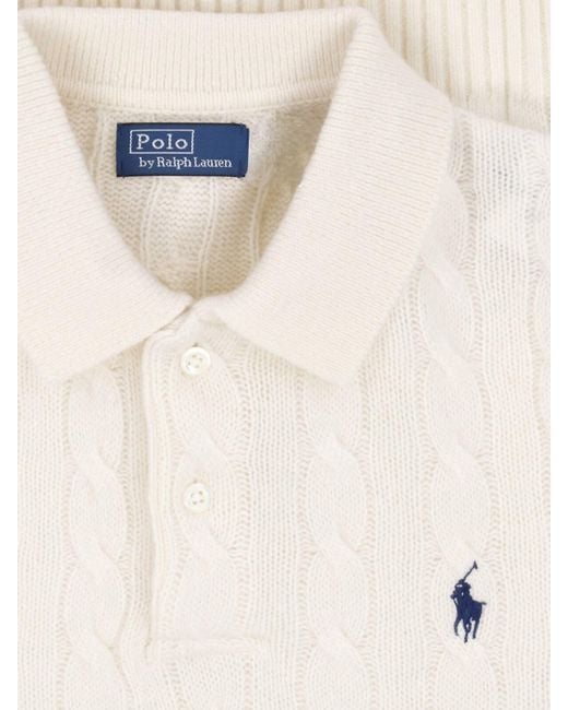 Polo Ralph Lauren White Wool And Cashmere Polo