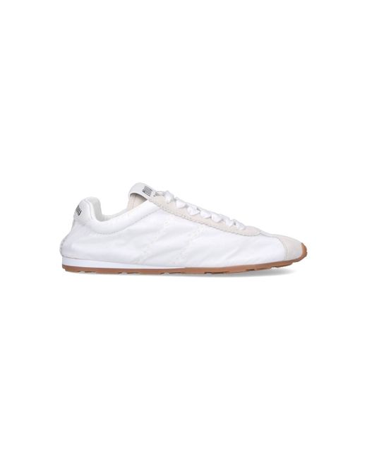 Miu Miu White "Plume" Sneakers